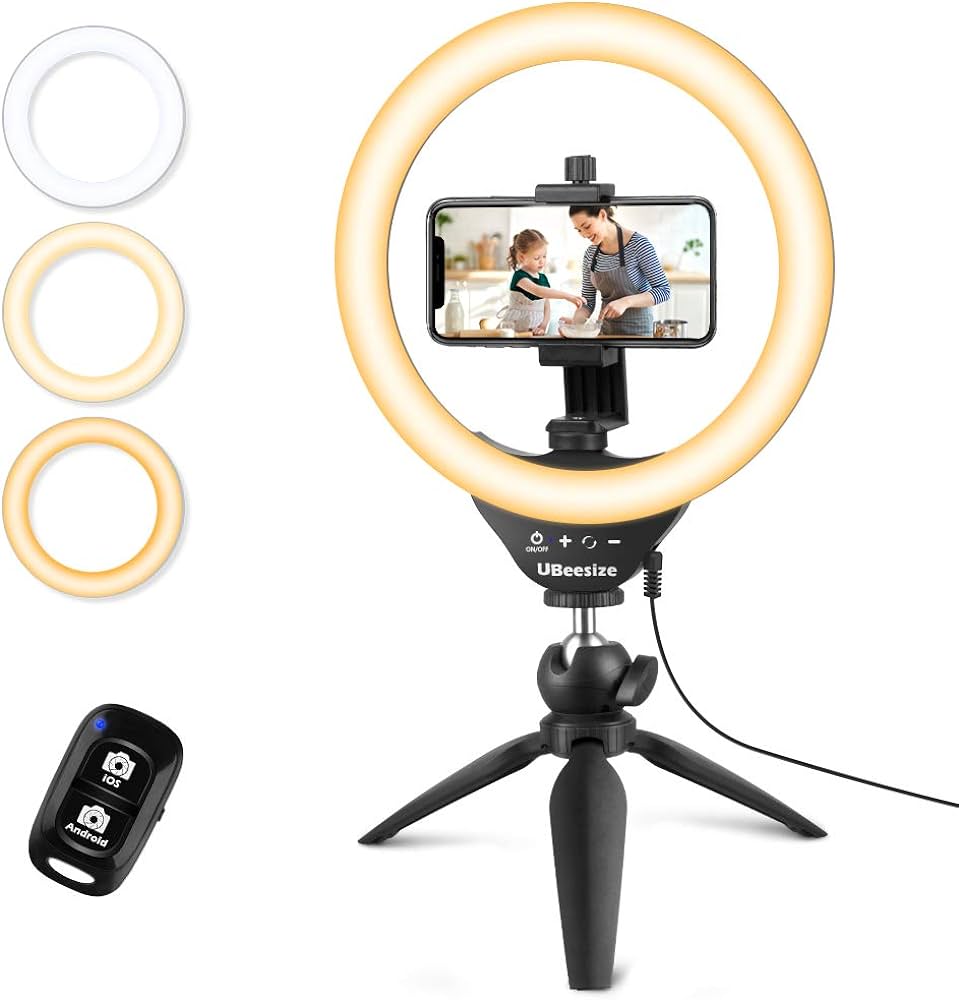 UBeesize 10' Selfie Ring Light with Tripod Stand 
